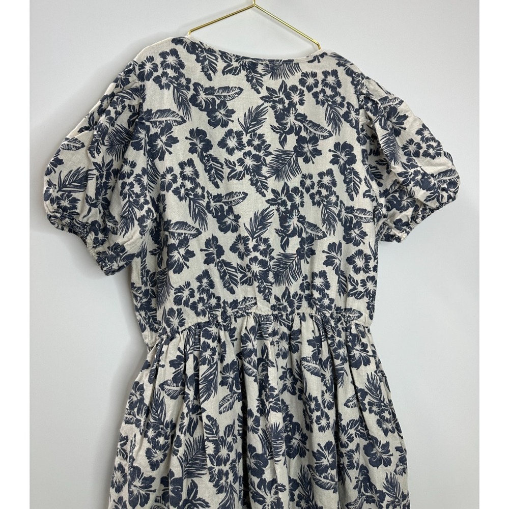 The New Society Girls Floral Hibiscus Dress Size 16y Teen Youth Boho Linen Blend - Picture 10 of 16